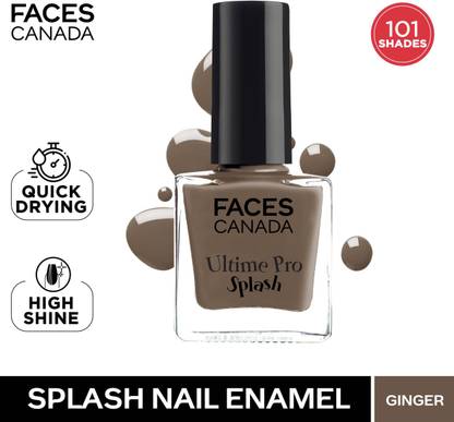 FACES CANADA Ultime Pro Splash Nail Enamel | Glossy | Quick Drying | Long Lasting | 8ml, Ginger 37