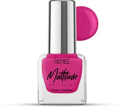Renee Mattitude Nail Paint Fuchsia Pink | Chip Resisting Formula with High Coverage Fuchsia Pink