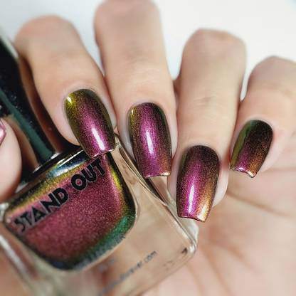 STAND OUT Multi Chrome Colour Changing Shimmer Iridescent Nail Polish Hot Topic