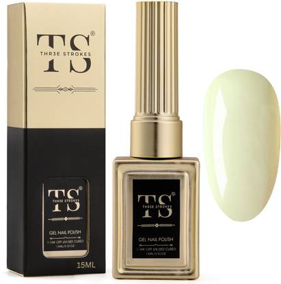 THR3E STROKES Gel Nail Polish UV | Long Lasting, High Gloss, Hema-Free for Nail Art | 01 - Milk White (UV Lamp Needed)