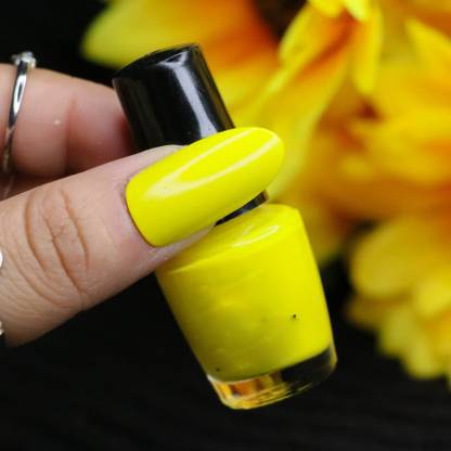 Yuency BEST SUPER STAY NAIL ENAMEL NEON YELLOW NAIL PAINT YELLOW