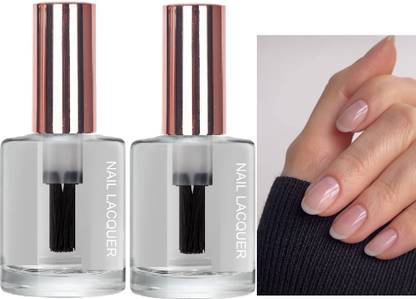 ADJD Combo Shine & Breathable Nail Polish, Quick Dry Trasprent Trasprent