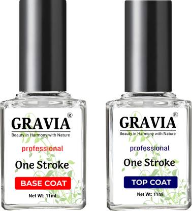 Gravia Nail Care Nail Polish Absolute Nail Lock, Top Coat / Base Coat Combo clear