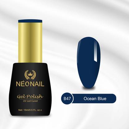 NEONAIL Premium UV Gel Nail Polish 15ml Soak-Off UV LED Cured Gel for DIY Nail Salon B47 Ocean Blue