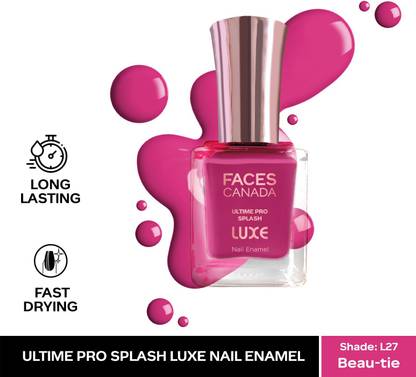 FACES CANADA Ultime Pro Splash Luxe Nail Enamel | Glossy Finish | Quick Drying Beau-tie (L27)