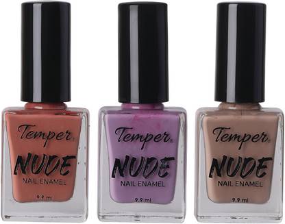 TEMPER Nude Nail Paint Combo 14 Multicolour