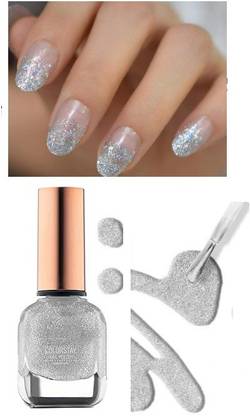 imelda PERFECT FOR ALL NAILS SHINING SHIMMERY LONG LASTING NAIL POLISH Cloudy Silver