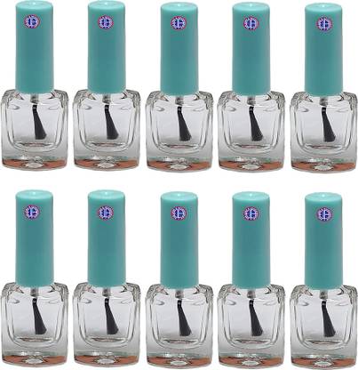 Ear Lobe & Accessories Empty nail polish bottles - 5 ml( pack of 10 ) | clear glass bottles Multi
