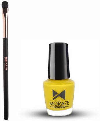 MORAZE Combo Pack Of Mini Nail Polish With Makeup Brush