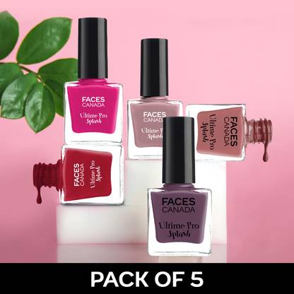 FACES CANADA Splash Nail Enamel Combo | Pack of 5 Multicolor 2
