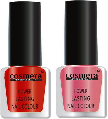 COSMERA Super Stay High Shine Quick Dry Nail Polish Combo Set of 2 N48 Multicolor