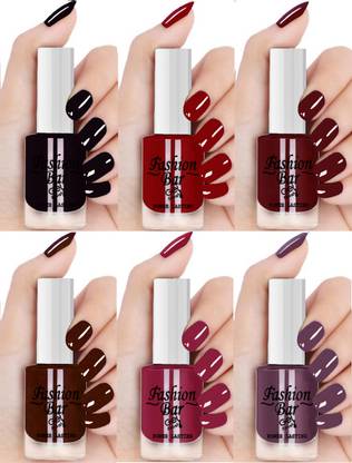 Fashion Bar Quick Dry GEL Shine Nail Polish Combo Set for Women & Girls 2237 Multicolor