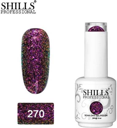 Shills Professional UV LED Soak Off Fireworks Glitter Gel Polish 270