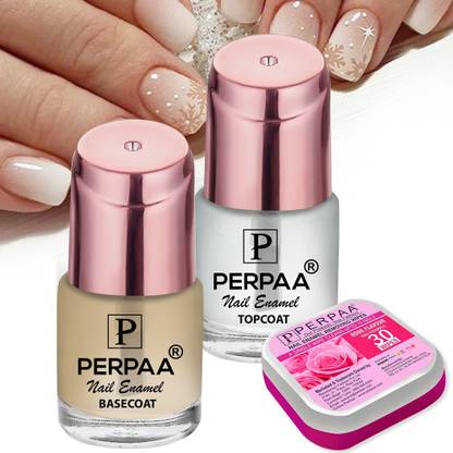 Perpaa Super Stay Quick-Drying, Long-Lasting Gel Based Nail Care Combo Set (7.5ml Each) Base Coat ,Top Coat