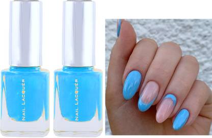 ADJD Combo Nail Polish Special Care For Thin, Soft And Weak Nails Baby blue Baby blue