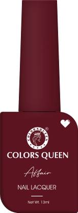 COLORS QUEEN Affair Matte Nail Lacquer, Chip Resisting, Long Lasting & Quick Dry Nail Polish 01 - Regal Ruby