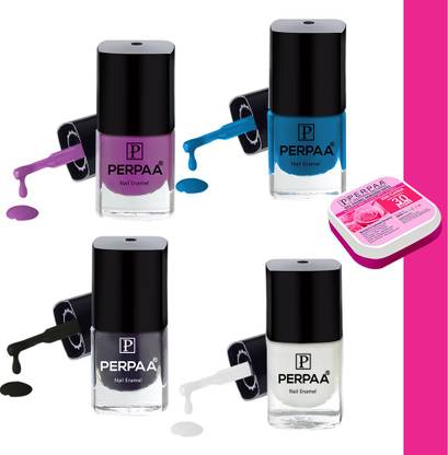Perpaa High-Shine Long Lasting Non Toxic Professional Nail Polish Set of 4