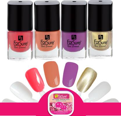 ForSure Trendy Premium Quick Dry Gel Nail Polish Nail Art Combo Pack (5ml Each)