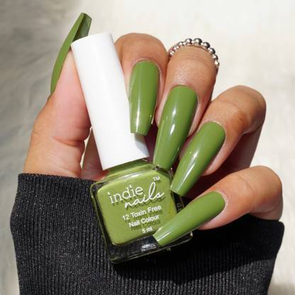 Indie Groovy Olive. Olive Green Nail Polish for Nail Art Groovy Olive