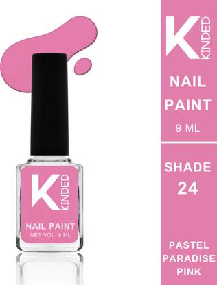 KINDED Nail Paint Lacquer Nail Polish Enamel with One Coat Single Stroke Application Pastel Paradise Pink