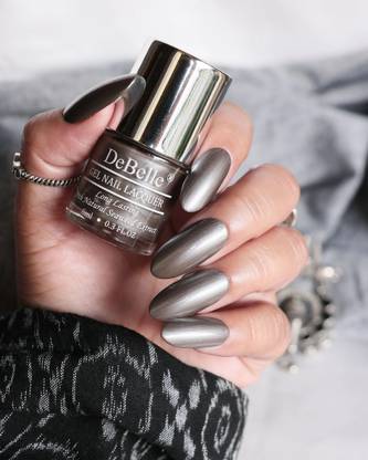 DeBelle Gel Nail Lacquer (Dark Metallic Grey) Polaris