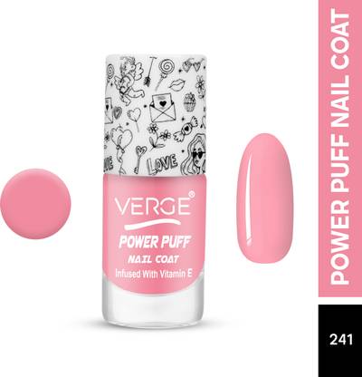 VERGE POWER PUFF LONG LASTING BOLD FINISH NAIL POLISH (INFUSED WITH VITAMIN E) 41, NON TOXIC, PARABEN FREE, CRUELTY FREE, CHIP RESISTANT & QUICK DRY