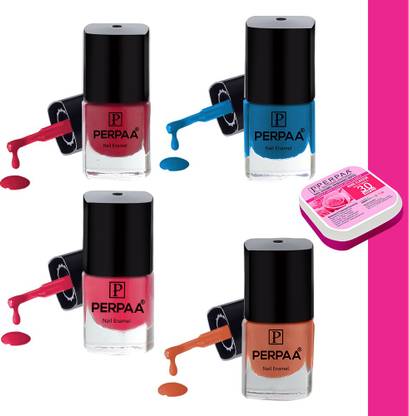 Perpaa High-Shine Long Lasting Non Toxic Professional Nail Polish Set of 4