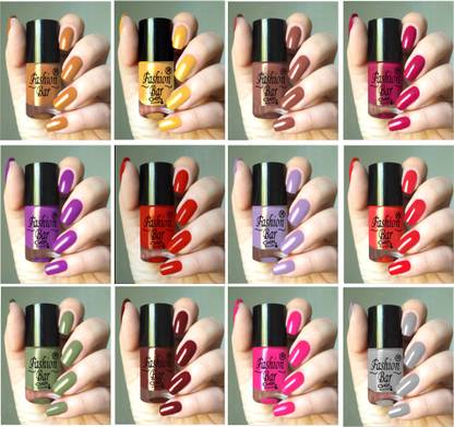 Fashion Bar Exclusive Color Range Nail Polish Set of 12 Grey
