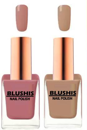 BLUSHIS Quick Dry Long Lasting Nail Polish Combo Offer Set of 2 Nude Colours Nude Nuagrance, Next to Nude