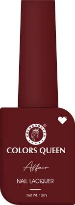 COLORS QUEEN Affair Matte Nail Lacquer, Chip Resisting, Long Lasting & Quick Dry Nail Polish 18 - Royal Scarlet