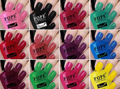FOPE High Pigment Shine Like Stars Nail Polish Set 6ml each Awesome Nail Paint Colours - Multicolor