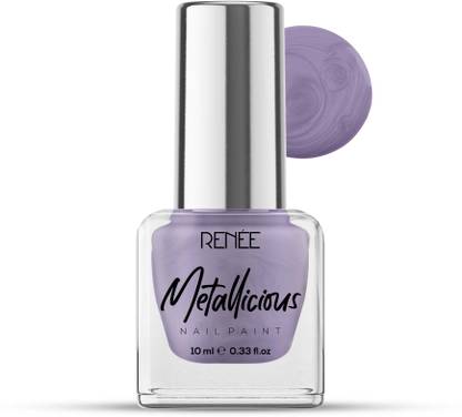 Renee Metallicious Nail Paint | Quick Drying, Chip Resisting Formula with High Shine Lilac Haze