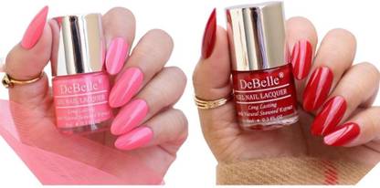 DeBelle Gel Nail Lacquer 8 ml each Kit of 2 Bebe Kiss & Moulin Rouge