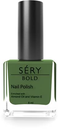 SERY Bold Nail Polish with Almond Oil and Vitamin E,Toxin Free- Juniper,MNP-05 Juniper