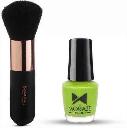 MORAZE Combo Pack Of Mini Nail Polish With Makeup Brush