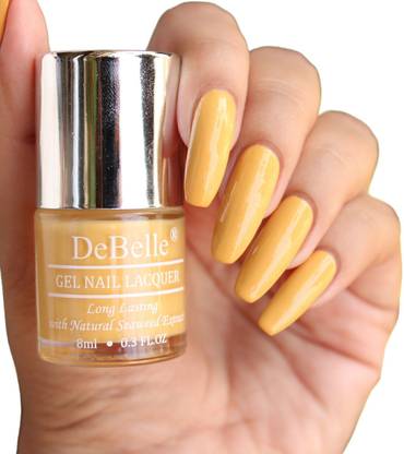 DeBelle Gel Nail Lacquer Mustard Yellow Nail Polish -8ml Yellow Topaz