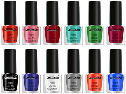 COSMERA Super Stay High Shine Quick Dry Nail Polish Combo Set of 12 N68 Multicolor