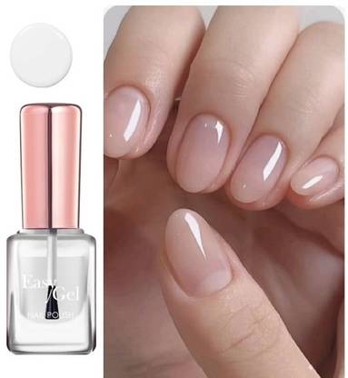 CATERINACHIARA Transparent and pink glossy finish shiny water proof nail polish Transparent