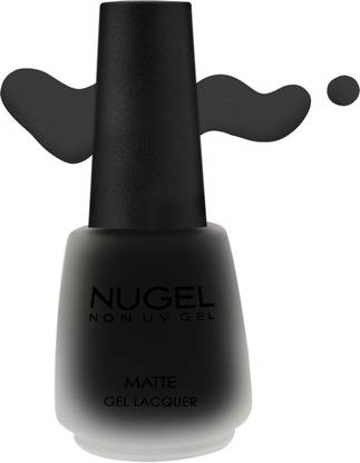 nugel JADE BLACK MATTE M-09 Non Uv Gel Matte Nail Enamel JADE BLACK MATTE M-09