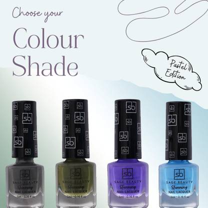 Sage Beauty Gloss Touch Nail Polish, Glossy Gel Finish, Gift Everyday Use Combo-5