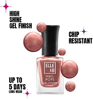 ELLE 18 Nail Pop Gel Finish -G1 10ml Copper