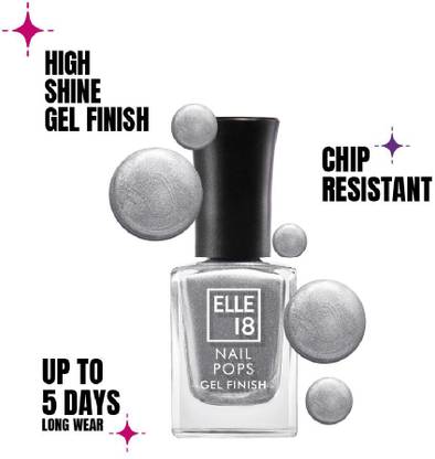 ELLE 18 Nail Pop Gel Finish -G3 10ml Silver