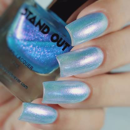 STAND OUT Green to Purple | Multi Chrome | Colour Changing | Nail Lacquer | Nail Polish Blue