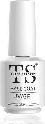 THR3E STROKES Gel Base Coat Soak Off UV Gel Nail Polish Long Lasting Clear Gel Nail Art 15ml Clear