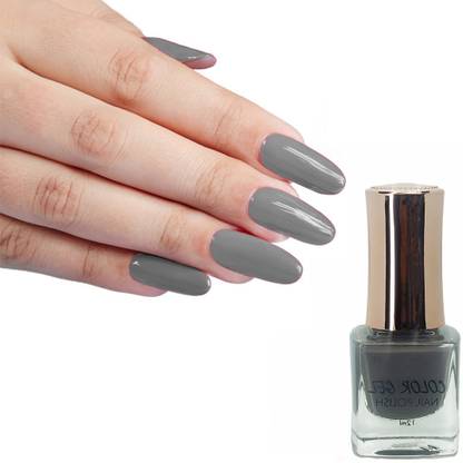Encharm Glossy Nail Paint for Daily Use Paints Long Lasting Glossy Nail Paints Use Nail Charcoal