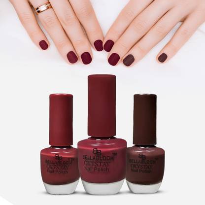 BellaBloom Brown Nail Polish in Premium quality (combo set 3) brown, dark rust, chocklate