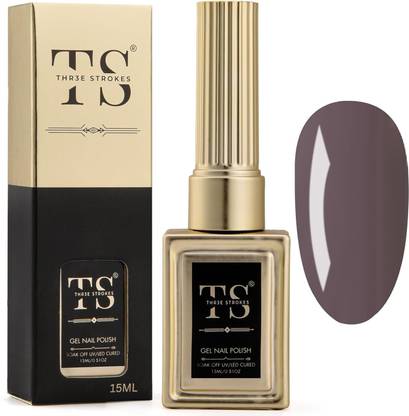 THR3E STROKES Gel Nail Polish UV | Long Lasting, High Gloss, Hema-Free for Nail Art | 23 - Dorado (UV Lamp Needed)