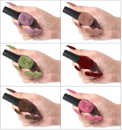 VUTO Trendy Quick-drying, Long-Lasting | Chip resistance, Gel Based Nail Polish Combo Multicolor 10