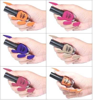 HOOT Trendy Quick-drying, Long-Lasting | Chip resistance, Gel Based Nail Polish Combo Multicolor-1