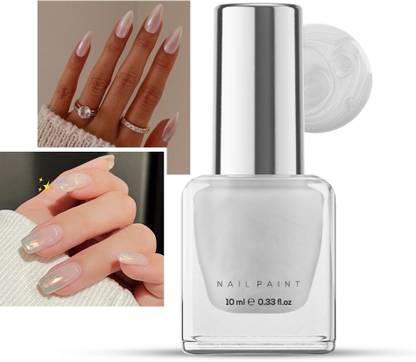 ADJD Shine Nail Paint Polish White shine white shine